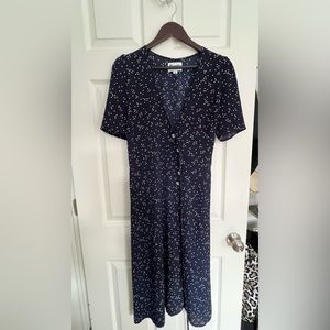 Rouje Gabin Blue polka dot dress size 38